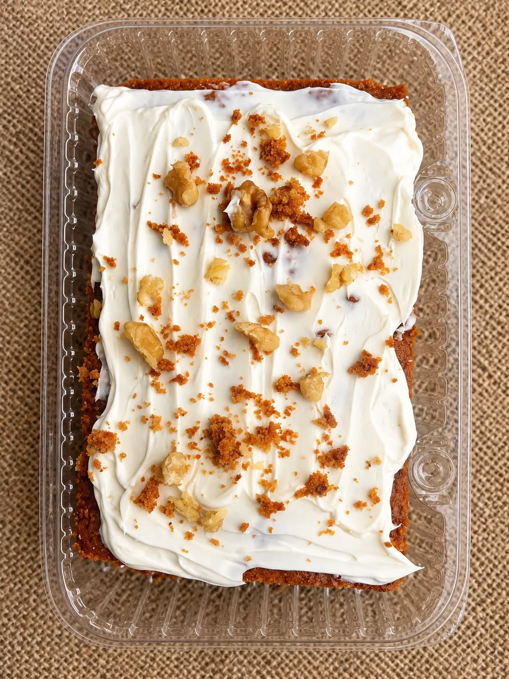 Carrot cake con frosting y nueces