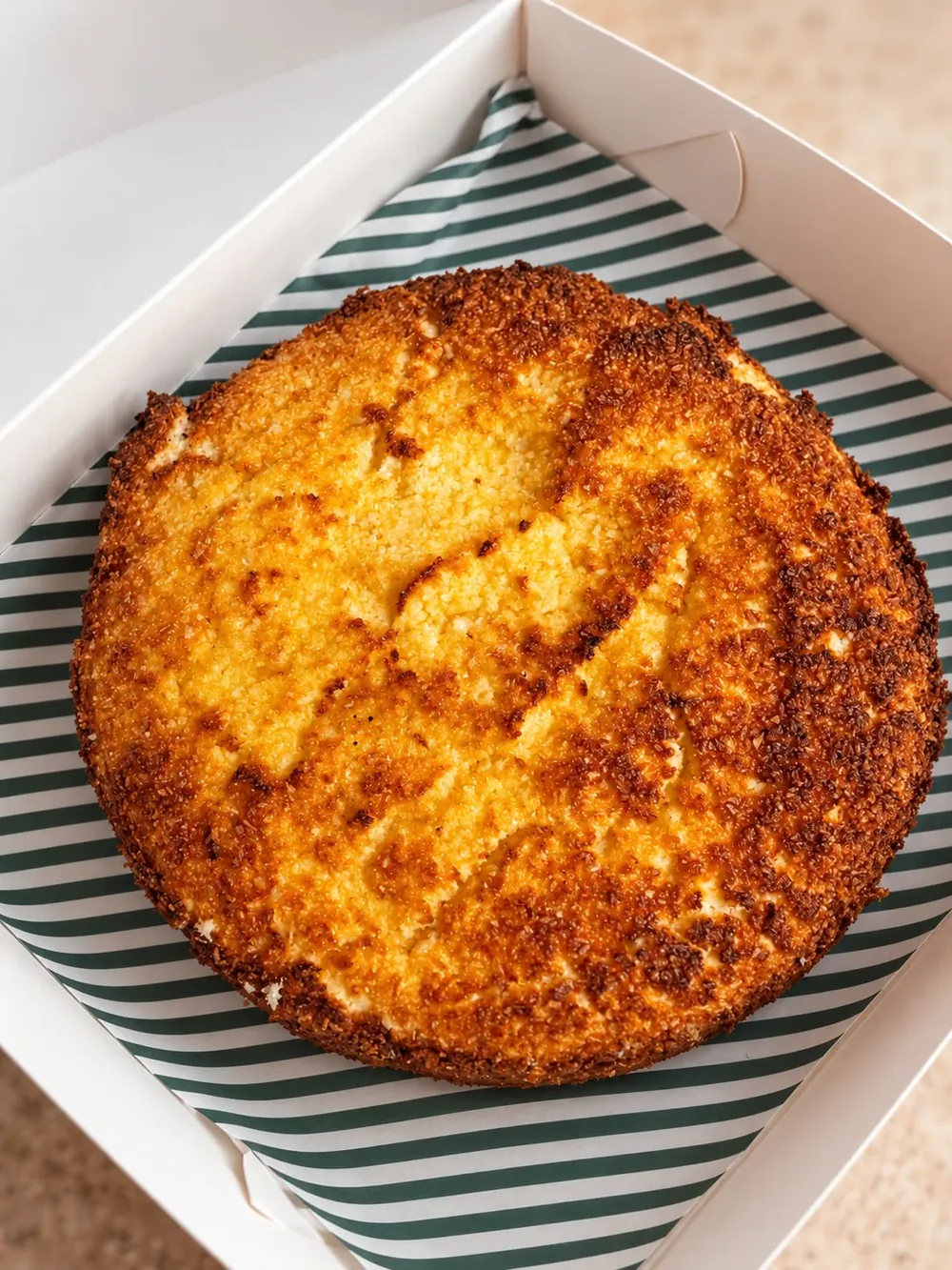 Torta casera dorada